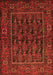 Serging Thickness of Machine Washable Persian Orange Traditional Area Rugs, wshtr569org