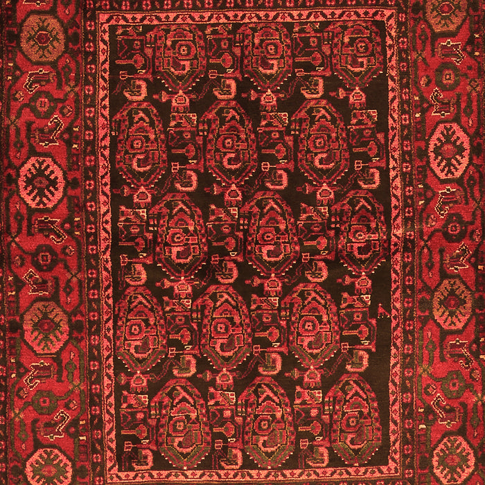 Serging Thickness of Machine Washable Persian Orange Traditional Area Rugs, wshtr569org