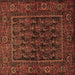 Square Machine Washable Persian Brown Traditional Rug, wshtr569brn