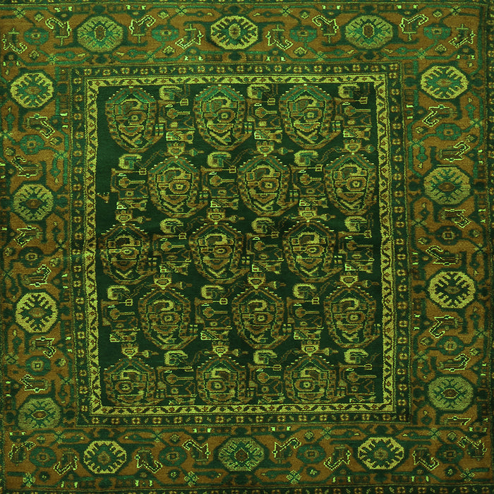 Serging Thickness of Persian Green Traditional Rug, tr569grn
