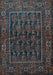 Machine Washable Persian Light Blue Traditional Rug, wshtr569lblu