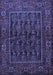 Machine Washable Persian Blue Traditional Rug, wshtr569blu