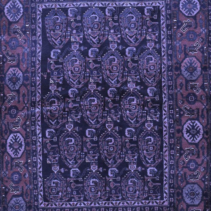 Machine Washable Persian Blue Traditional Rug, wshtr569blu
