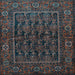 Square Machine Washable Persian Light Blue Traditional Rug, wshtr569lblu