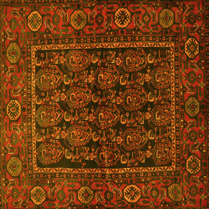 Square Persian Yellow Traditional Rug, tr569yw