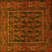 Square Persian Yellow Traditional Rug, tr569yw