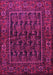 Machine Washable Persian Pink Traditional Rug, wshtr569pnk