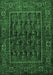 Machine Washable Persian Emerald Green Traditional Area Rugs, wshtr569emgrn