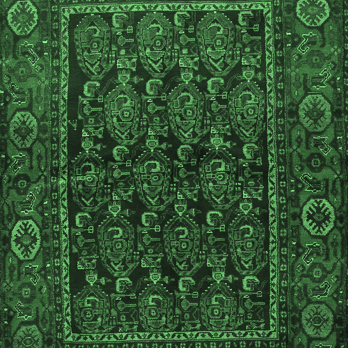 Machine Washable Persian Emerald Green Traditional Area Rugs, wshtr569emgrn