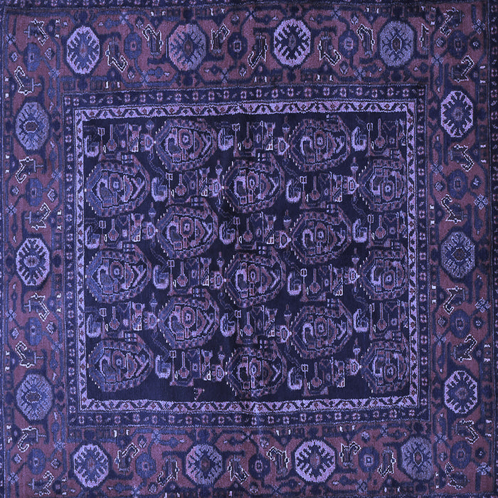 Square Persian Blue Traditional Rug, tr569blu