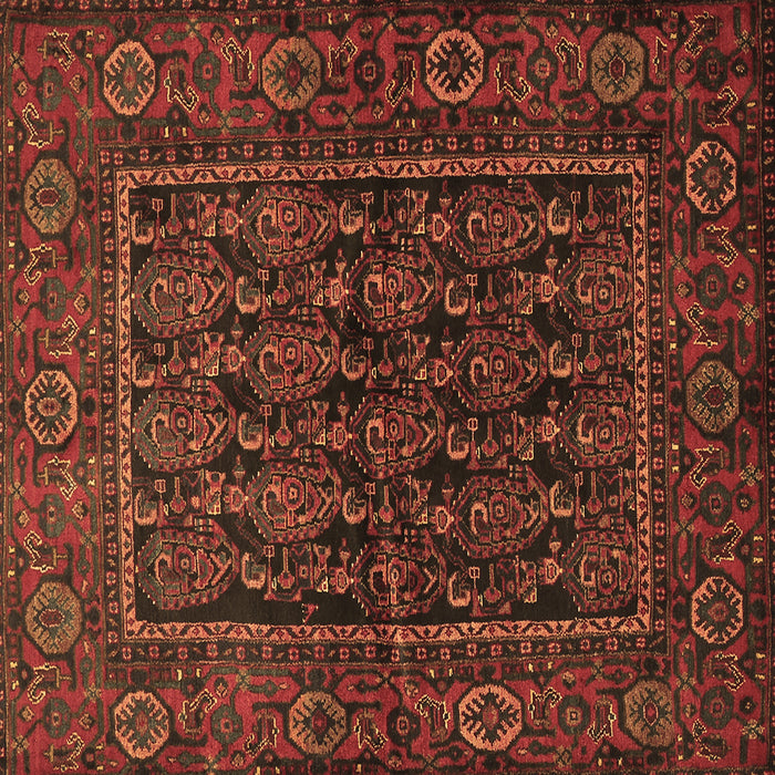 Square Persian Brown Traditional Rug, tr569brn
