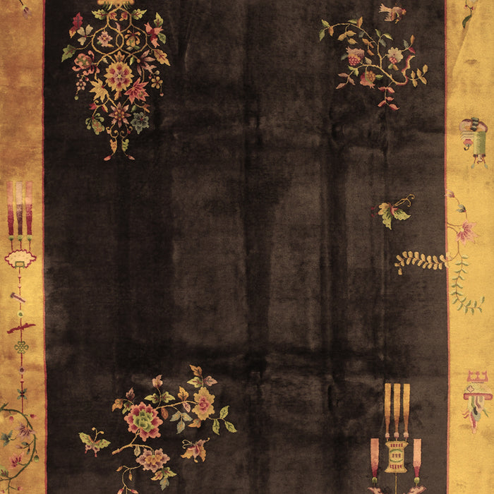 Oriental Brown Asian Inspired Rug, tr56brn