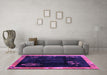 Machine Washable Oriental Purple Asian Inspired Area Rugs in a Living Room, wshtr56pur