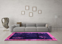 Machine Washable Oriental Purple Asian Inspired Rug, wshtr56pur