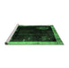 Sideview of Machine Washable Oriental Emerald Green Asian Inspired Area Rugs, wshtr56emgrn