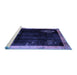 Sideview of Machine Washable Oriental Blue Asian Inspired Rug, wshtr56blu