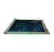 Sideview of Machine Washable Oriental Light Blue Asian Inspired Rug, wshtr56lblu