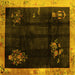 Square Oriental Yellow Asian Inspired Rug, tr56yw