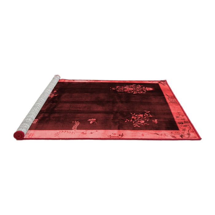 Asian Inspired Red Washable Rugs