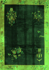 Oriental Green Asian Inspired Rug, tr56grn