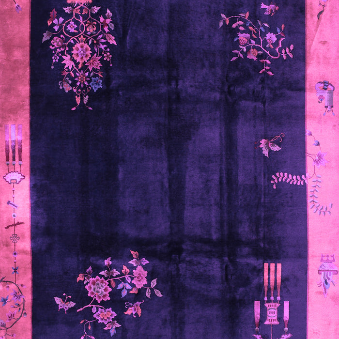 Machine Washable Oriental Purple Asian Inspired Area Rugs, wshtr56pur