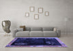 Machine Washable Oriental Blue Asian Inspired Rug in a Living Room, wshtr56blu