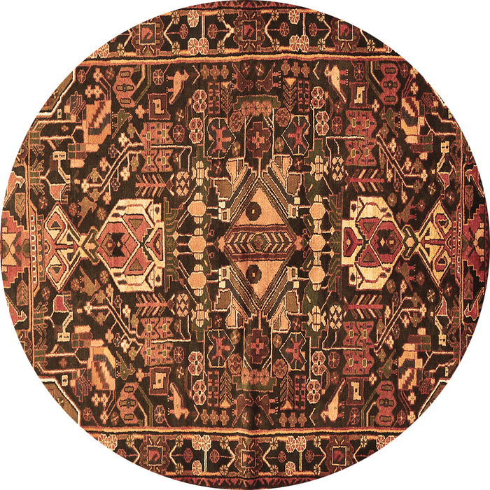 Round Machine Washable Animal Brown Traditional Rug, wshtr570brn