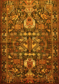 Animal Yellow Traditional Rug, tr570yw