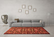 Machine Washable Animal Orange Traditional Area Rugs in a Living Room, wshtr570org