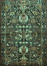 Animal Turquoise Traditional Rug, tr570turq