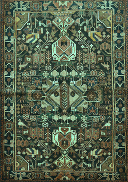 Animal Turquoise Traditional Rug, tr570turq