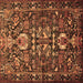 Square Machine Washable Animal Brown Traditional Rug, wshtr570brn