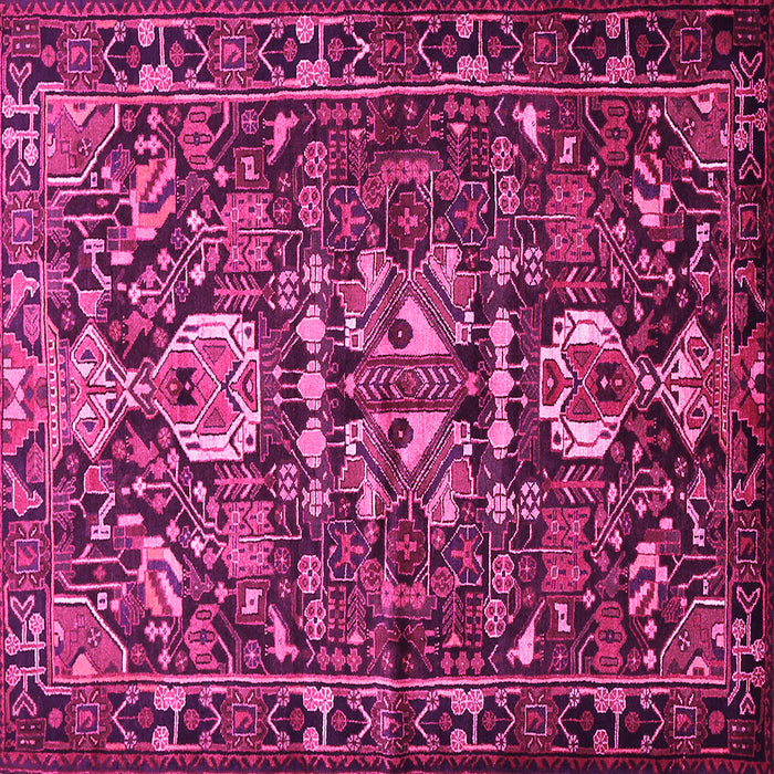Square Machine Washable Animal Pink Traditional Rug, wshtr570pnk