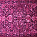 Square Machine Washable Animal Pink Traditional Rug, wshtr570pnk