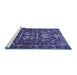 Sideview of Machine Washable Animal Blue Traditional Rug, wshtr570blu