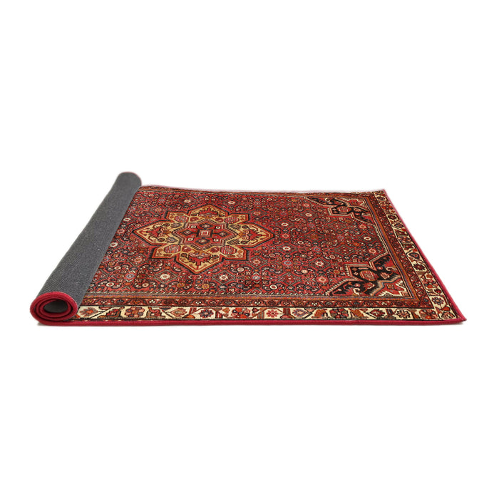 Sideview of Traditional Rust Pink Persian Rug, tr571