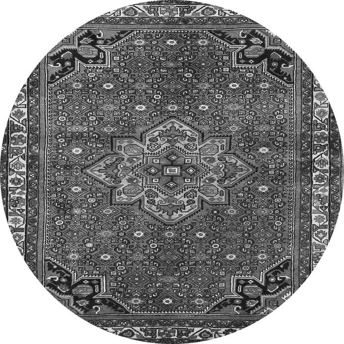 Machine Washable Persian Gray Traditional Rug, wshtr571gry