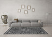 Machine Washable Persian Gray Traditional Rug in a Living Room,, wshtr571gry