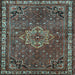 Square Persian Light Blue Traditional Rug, tr571lblu