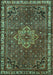 Machine Washable Persian Turquoise Traditional Area Rugs, wshtr571turq
