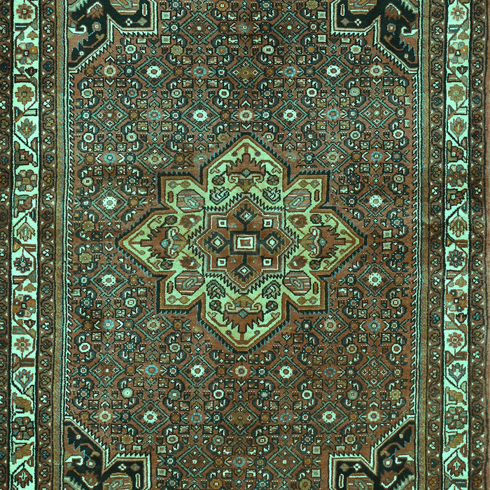 Machine Washable Persian Turquoise Traditional Area Rugs, wshtr571turq