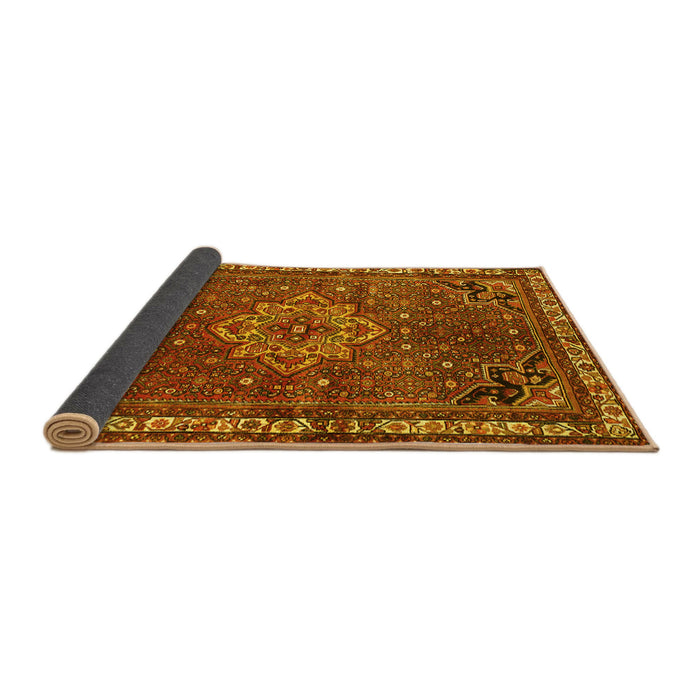 Sideview of Persian Yellow Traditional Rug, tr571yw