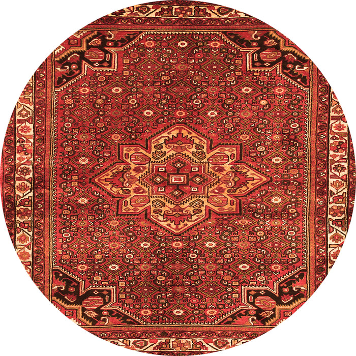 Square Persian Orange Traditional Rug, tr571org