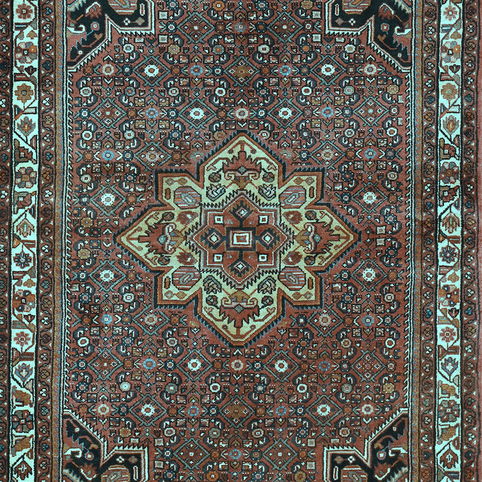 Machine Washable Persian Light Blue Traditional Rug, wshtr571lblu