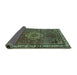 Sideview of Persian Turquoise Traditional Rug, tr571turq