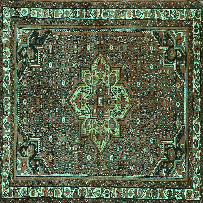 Square Persian Turquoise Traditional Rug, tr571turq