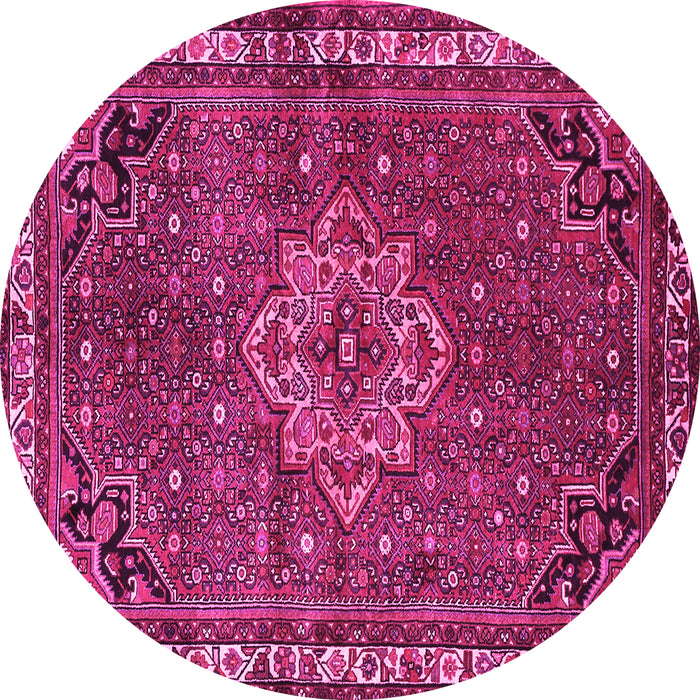 Round Persian Pink Traditional Rug, tr571pnk