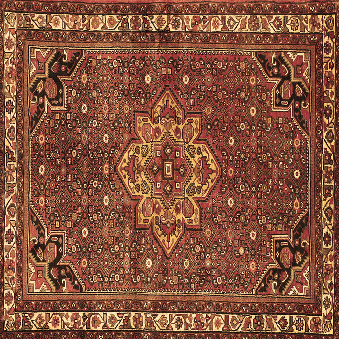 Square Persian Brown Traditional Rug, tr571brn