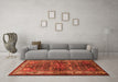 Machine Washable Persian Orange Traditional Area Rugs in a Living Room, wshtr572org