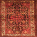 Round Machine Washable Persian Orange Traditional Area Rugs, wshtr572org